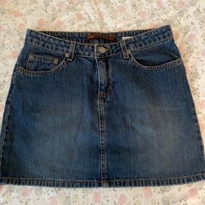 vintage denim mini skirt